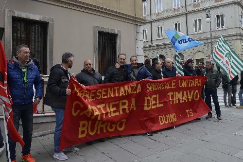 Manifestazione di protesta dei lavoratori della cartiera Burgo di Duino - Trieste 09/11/2017